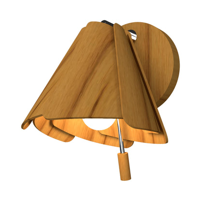 Fuchsia Wall Light in Teak.