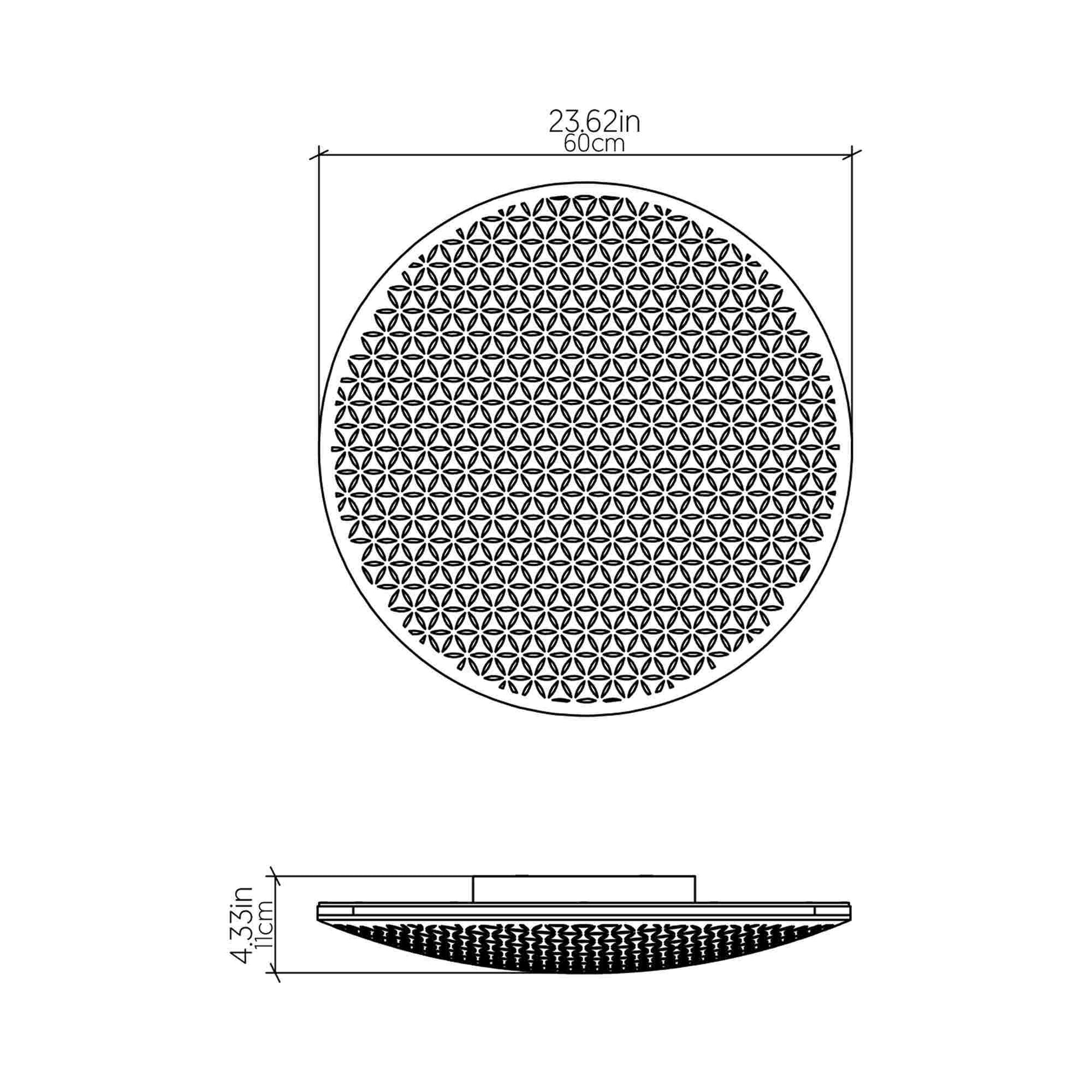 Harmony Wall Light - line drawing.