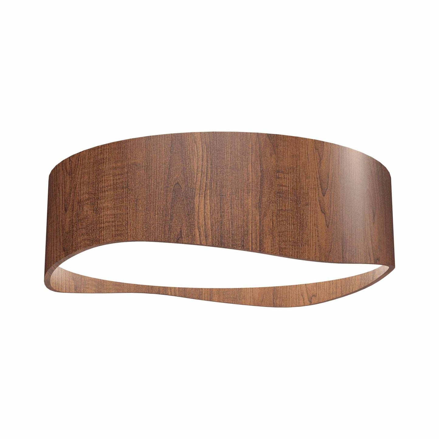 Horizon LED Flush Mount Ceiling Light in Imbuia (15.75-Inch).