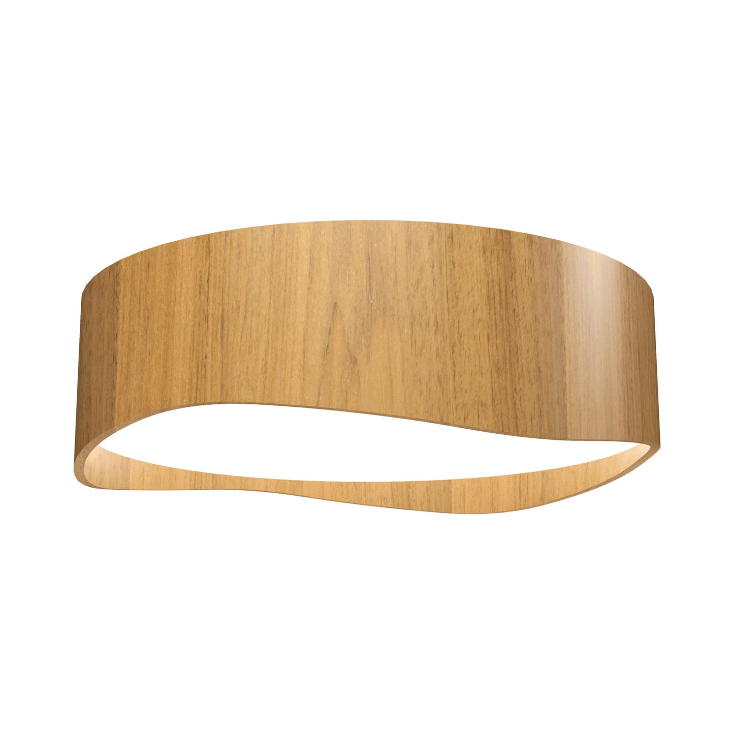 Horizon LED Flush Mount Ceiling Light in Louro Freijo (15.75-Inch).