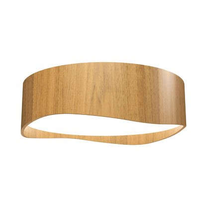 Horizon LED Flush Mount Ceiling Light in Louro Freijo (15.75-Inch).
