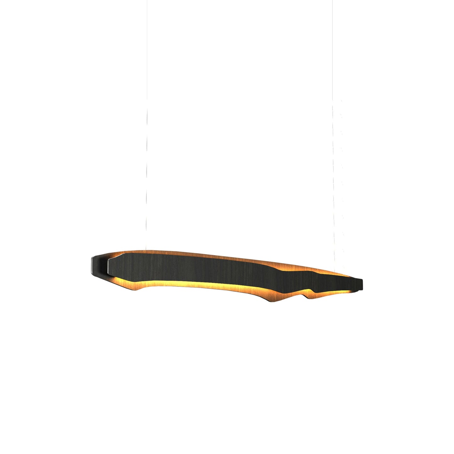 Horizon LED Linear Pendant Light in Charcoal (39.4-Inch).