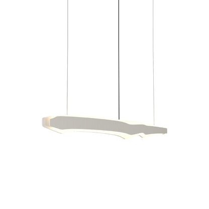 Horizon LED Linear Pendant Light in Organic White (39.4-Inch).