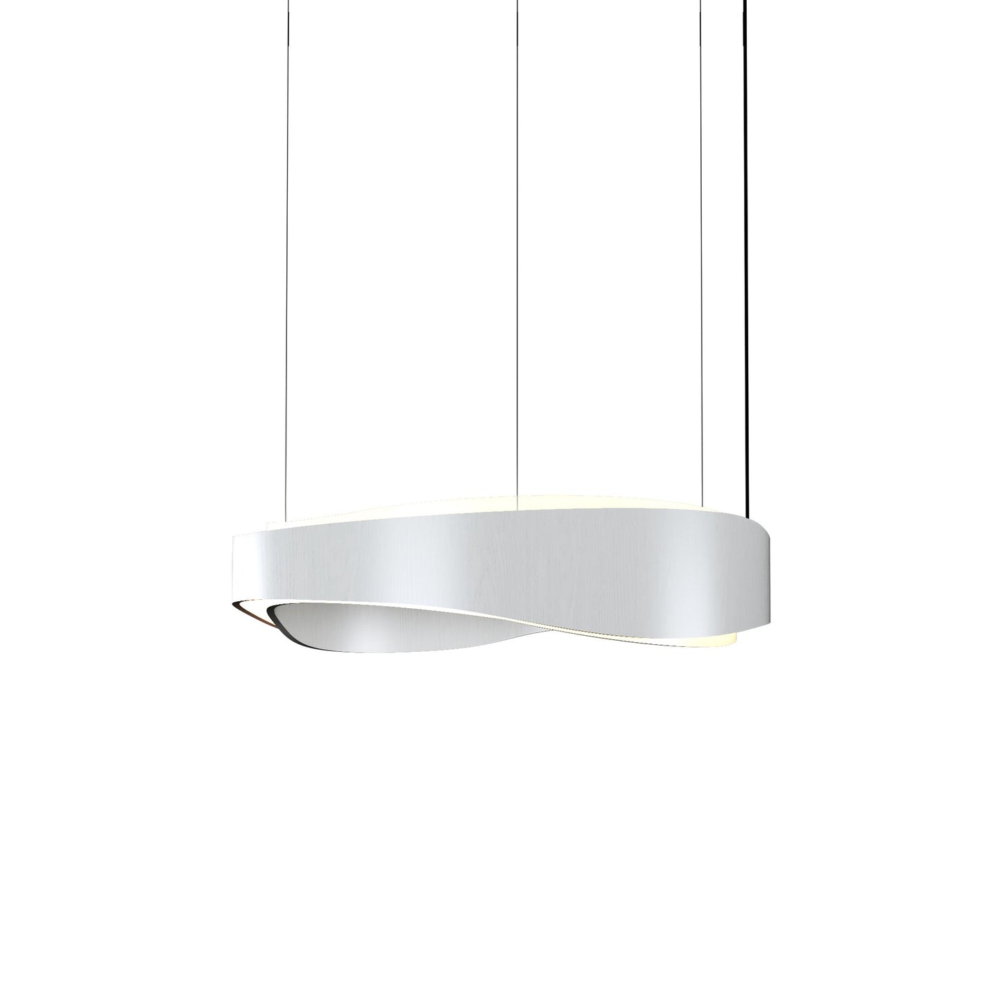 Horizon LED Pendant Light in Organic White (23.62-Inch).