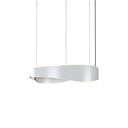 Horizon LED Pendant Light in Organic White (23.62-Inch).