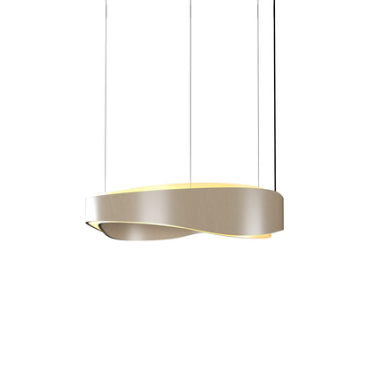 Horizon LED Pendant Light in Organic Cappuccino (23.62-Inch).