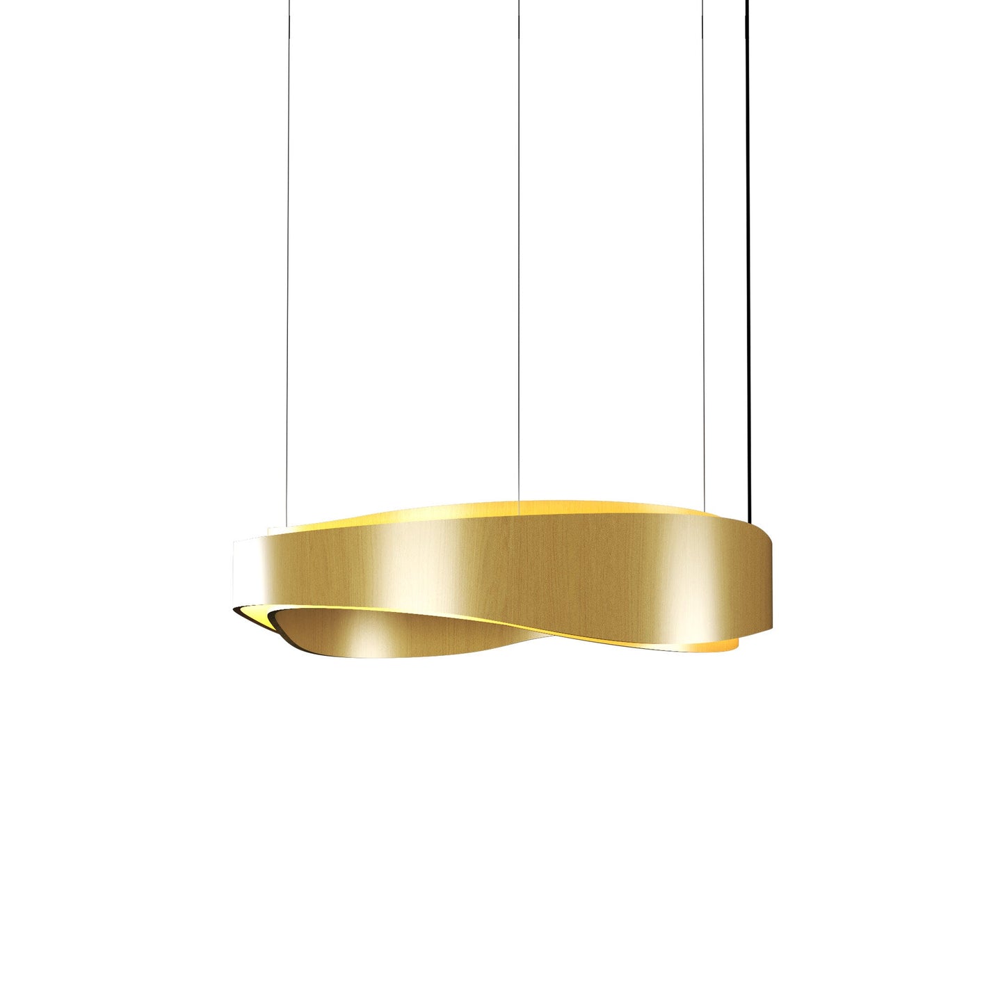 Horizon LED Pendant Light in Organic Gold (23.62-Inch).