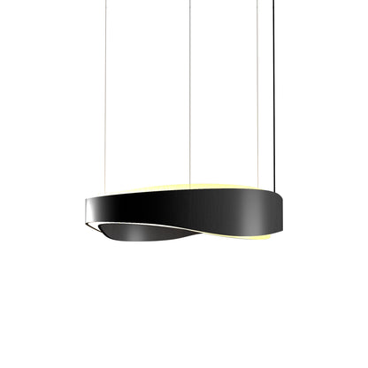 Horizon LED Pendant Light in Organic Lead Grey (23.62-Inch).