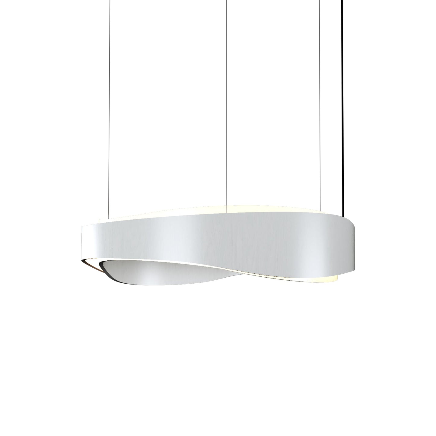 Horizon LED Pendant Light in Organic White (31.5-Inch).