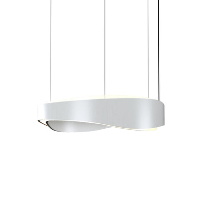 Horizon LED Pendant Light in Organic White (31.5-Inch).