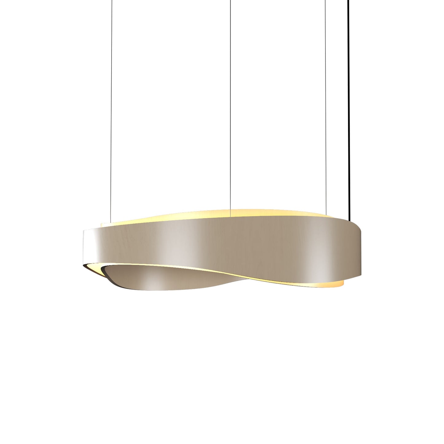 Horizon LED Pendant Light in Organic Cappuccino (31.5-Inch).