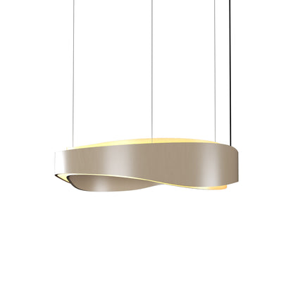 Horizon LED Pendant Light in Organic Cappuccino (31.5-Inch).