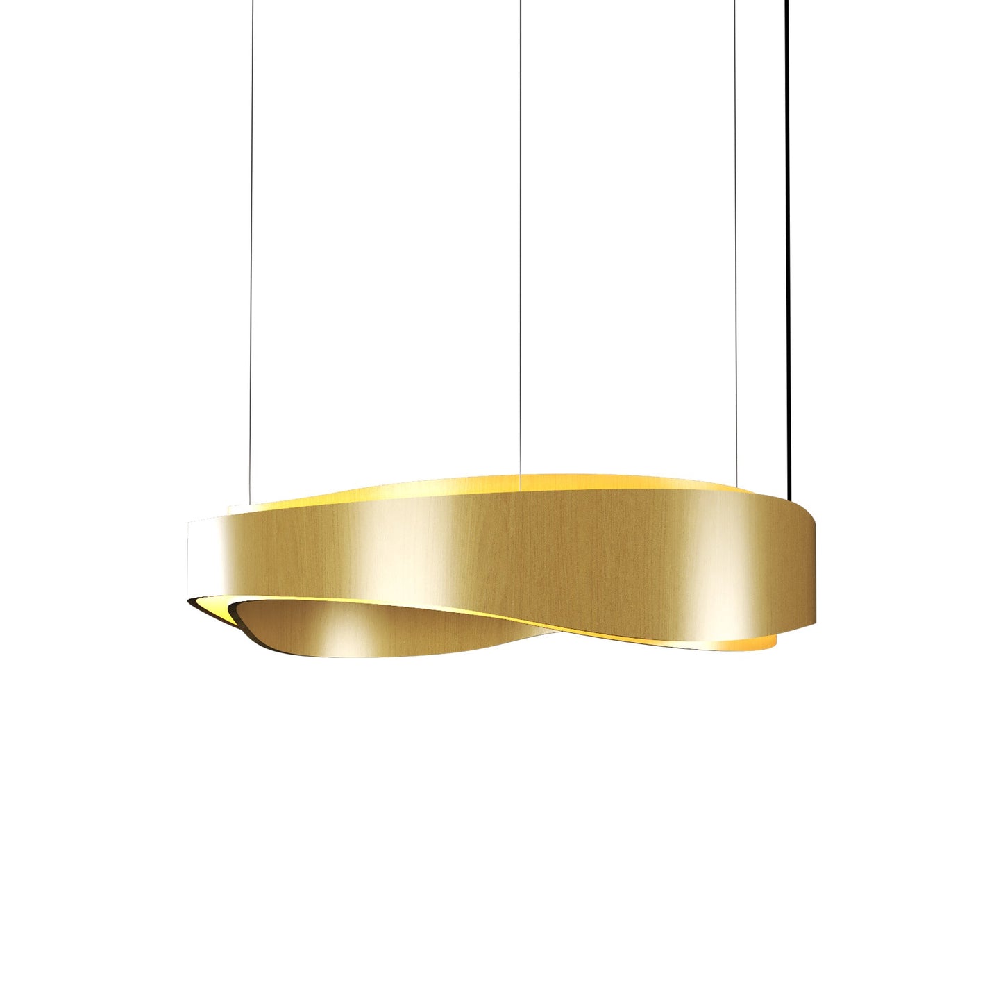 Horizon LED Pendant Light in Organic Gold (31.5-Inch).