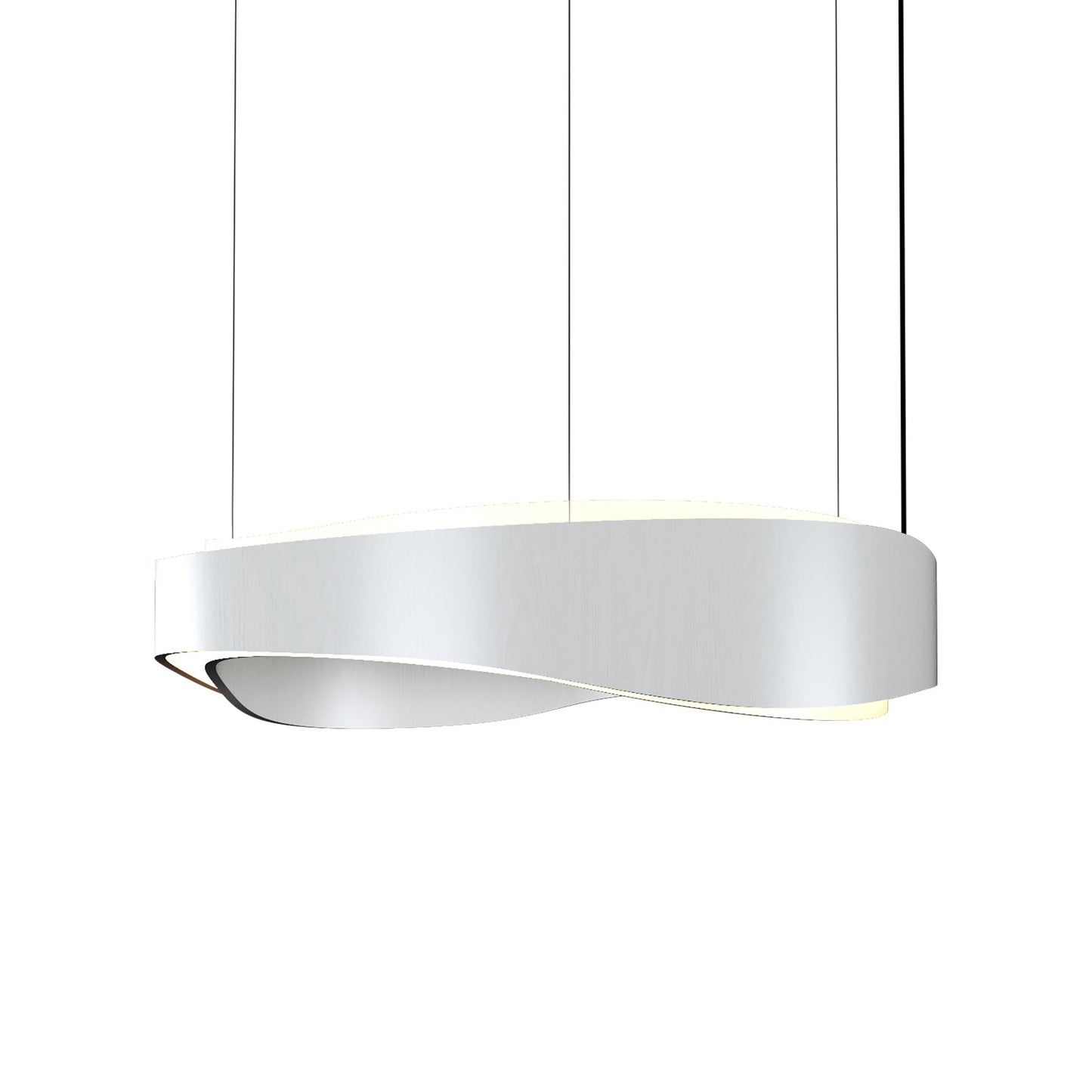 Horizon LED Pendant Light in Organic White (39.37-Inch).