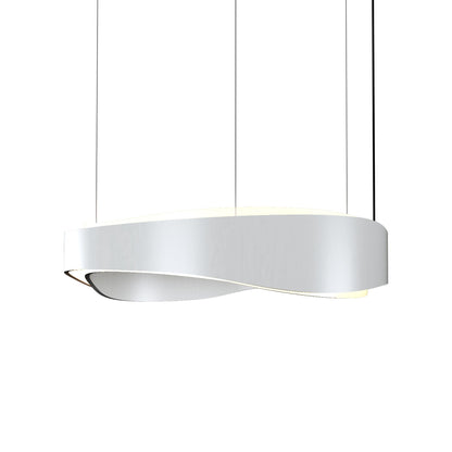 Horizon LED Pendant Light in Organic White (39.37-Inch).