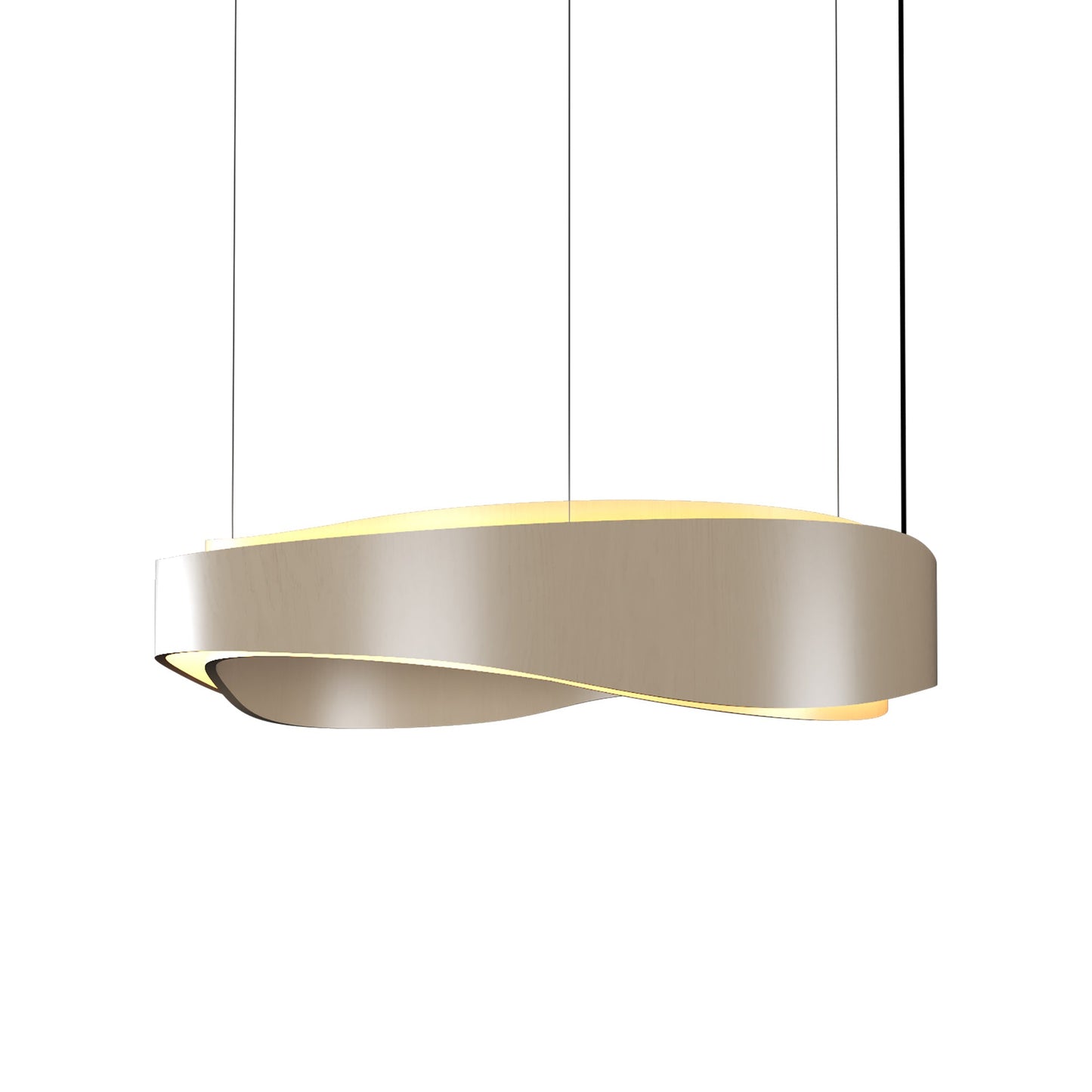 Horizon LED Pendant Light in Organic Cappuccino (39.37-Inch).