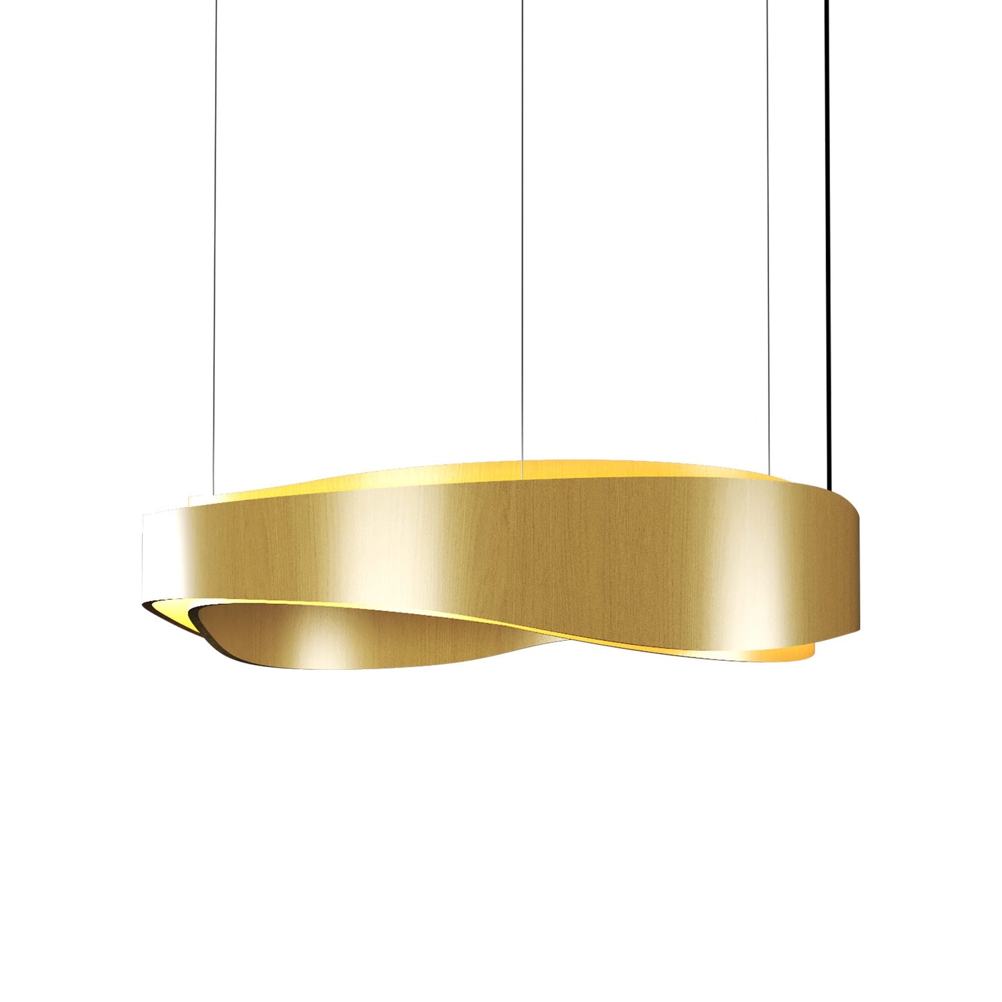 Horizon LED Pendant Light in Organic Gold (39.37-Inch).