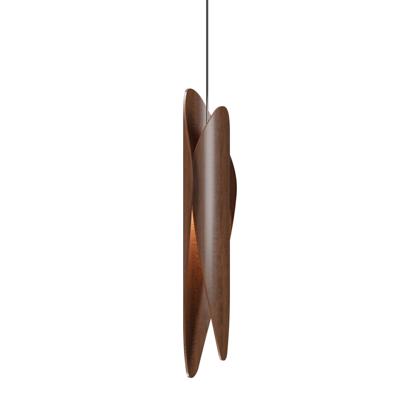 Leaf Pendant Light in Imbuia.
