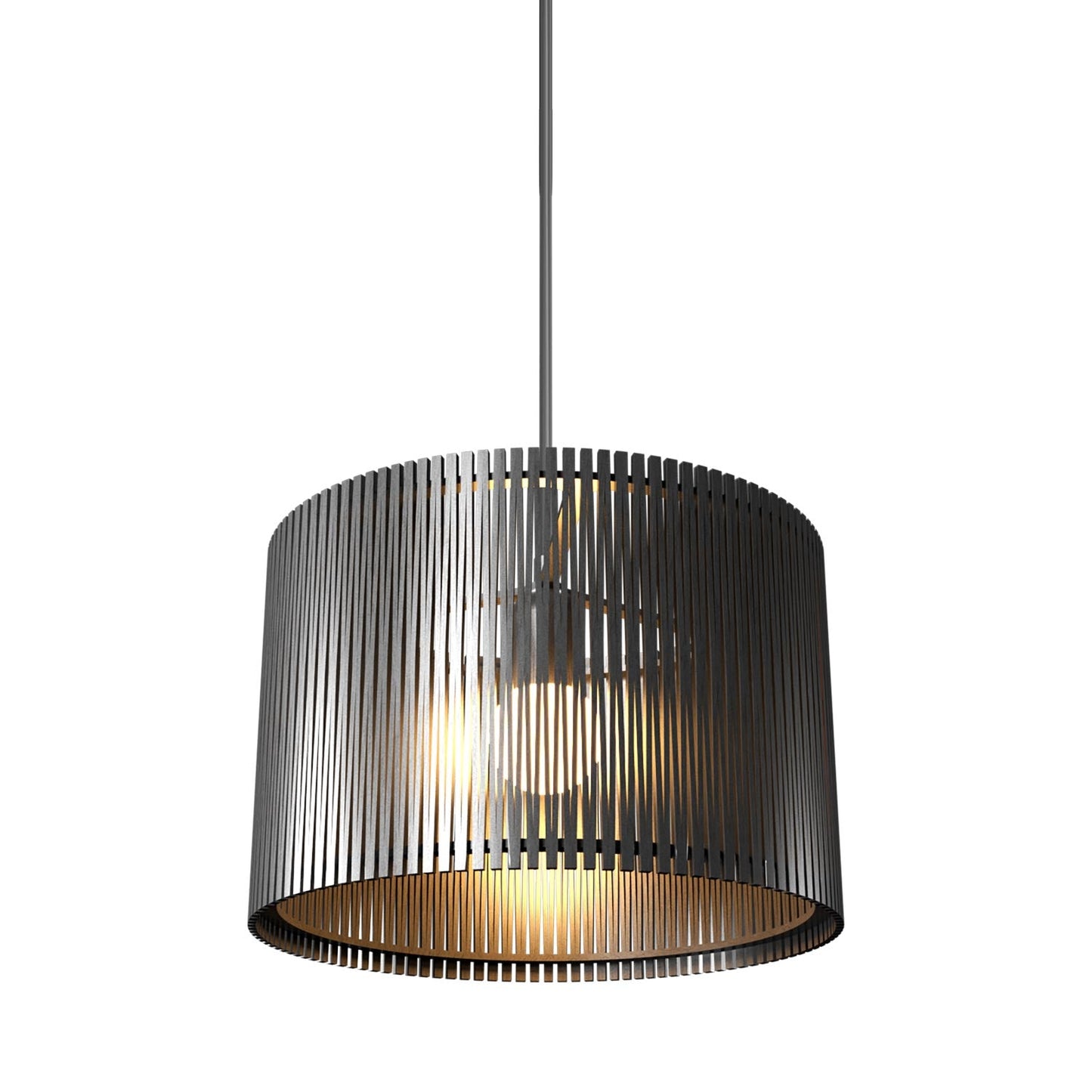 Living Hinges 1486 Pendant Light in Organic Lead Grey.