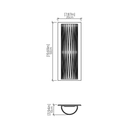 Living Hinges 4067 Wall Light - line drawing.