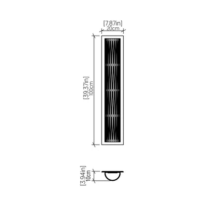 Living Hinges 4067 Wall Light - line drawing.