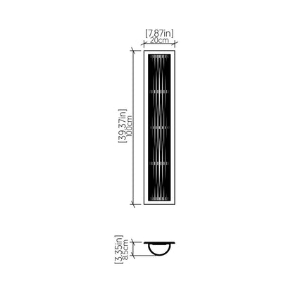 Living Hinges 4067 Wall Light - line drawing.