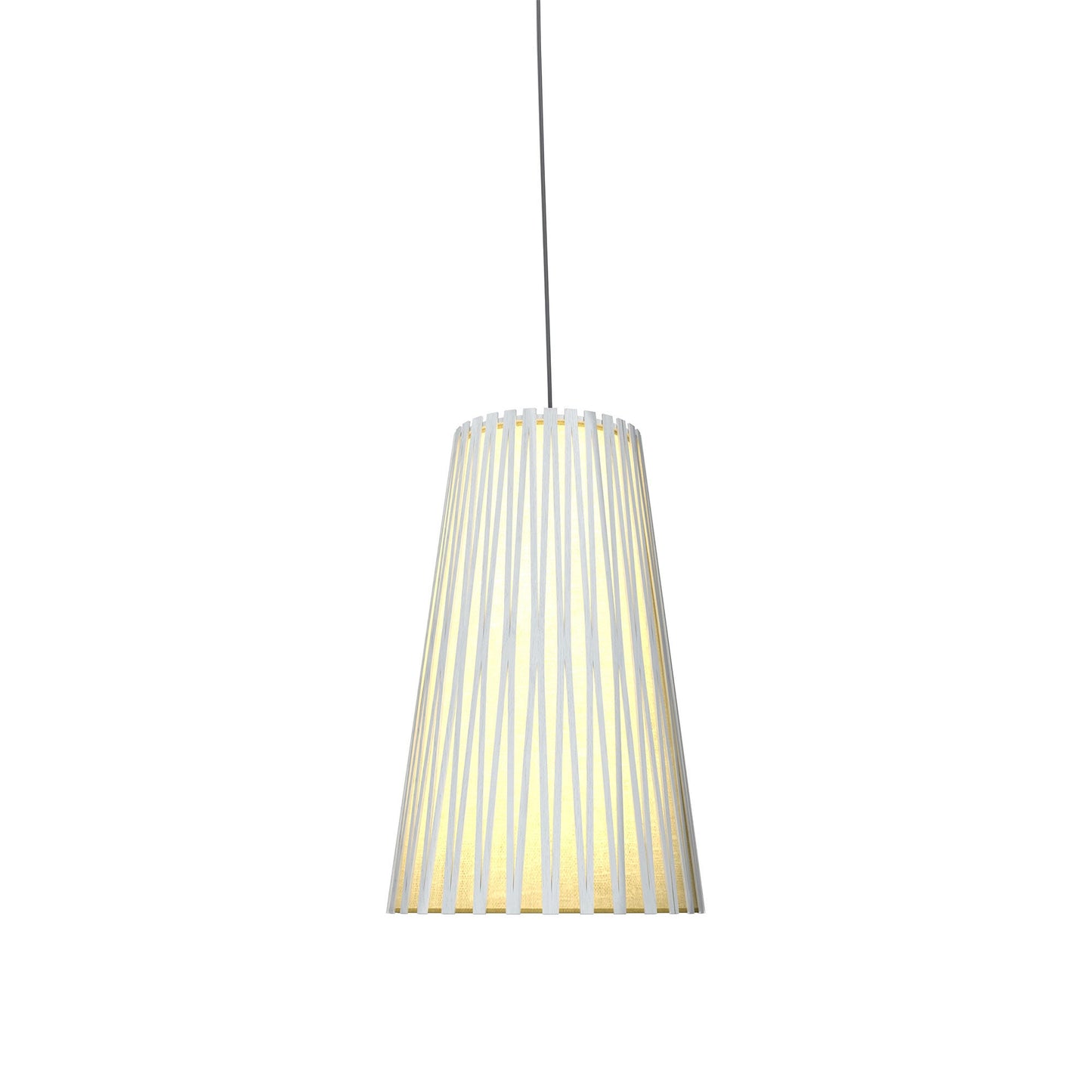 Living Hinges Pendant Light in Organic White (Small).