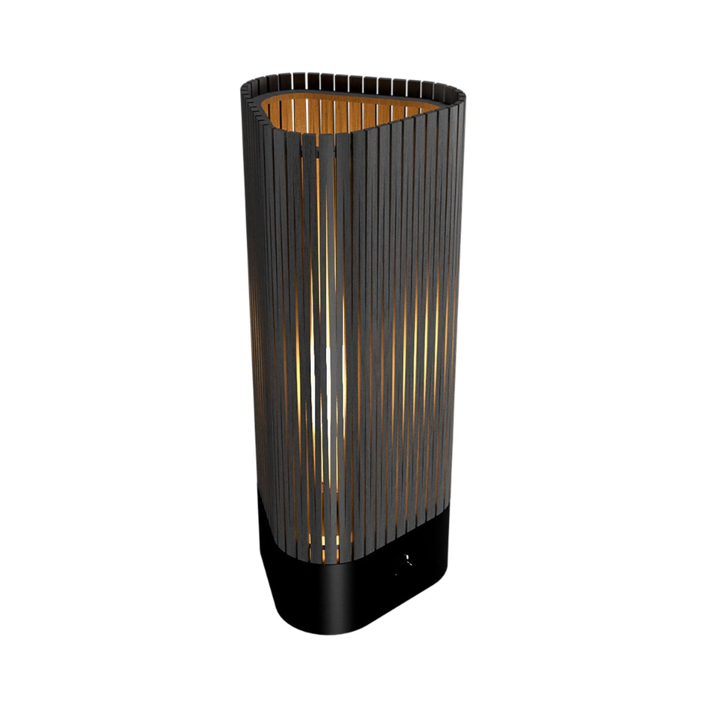 Living Hinges Table Lamp in Organic Lead Grey.