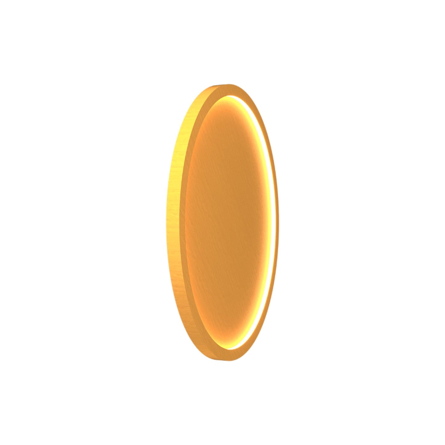 Naiá Round LED Wall Light in Organic Gold (Small).