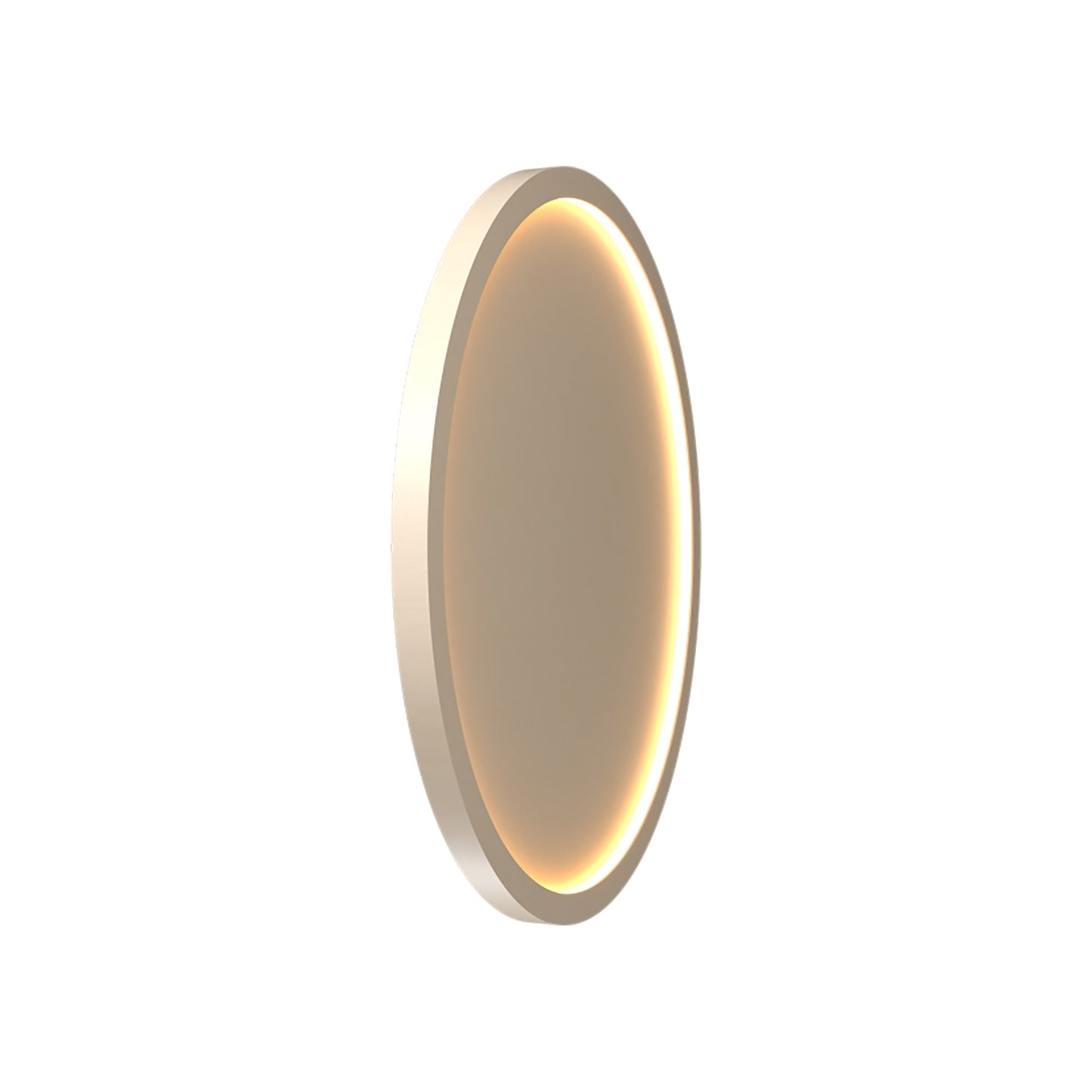 Naiá Round LED Wall Light in Organic Cappuccino (Medium).