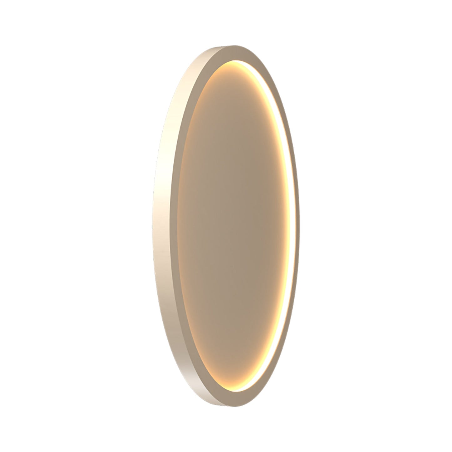 Naiá Round LED Wall Light in Organic Cappuccino (Large).