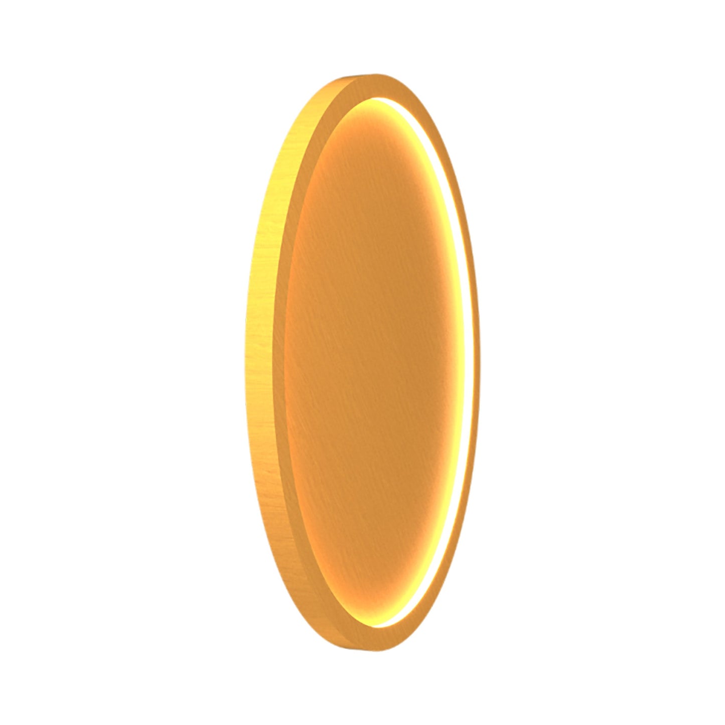 Naiá Round LED Wall Light in Organic Gold (Large).