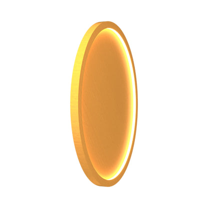 Naiá Round LED Wall Light in Organic Gold (Large).