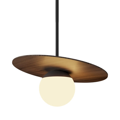 Orbit Pendant Light in American Walnut (11.81-Inch).