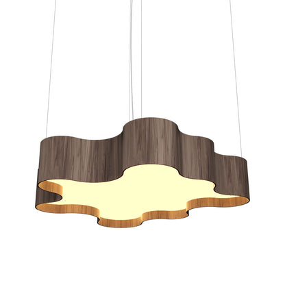 Organic 1200 LED Pendant Light in American Walnut.