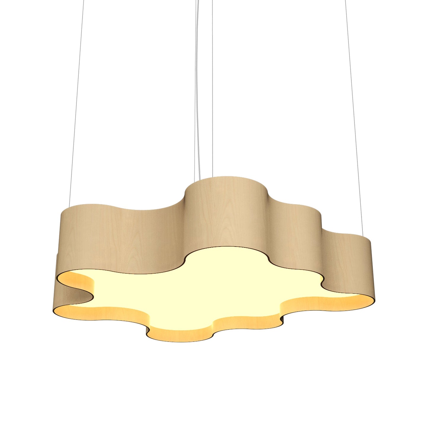 Organic 1200 LED Pendant Light in Maple.