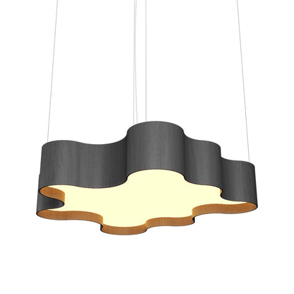 Organic 1200 LED Pendant Light in Organic Lead Grey.