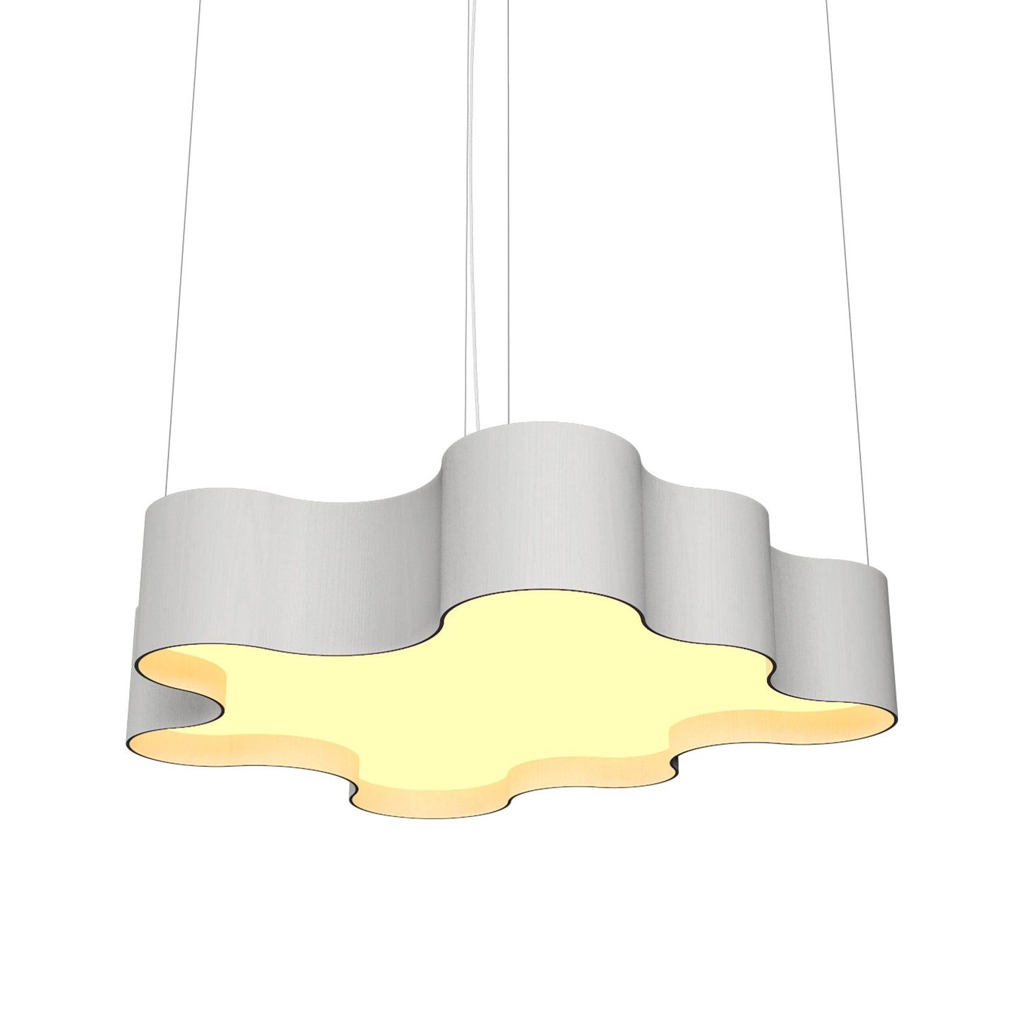 Organic 1200 LED Pendant Light in Organic White.