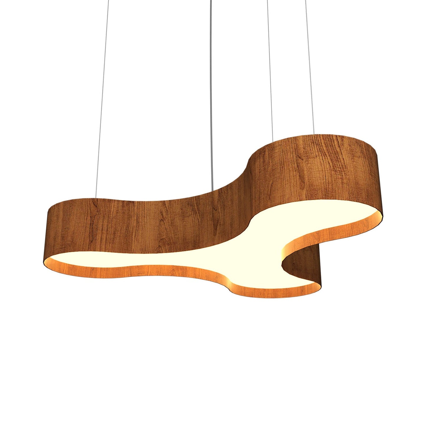 Organic 1222 LED Pendant Light in Imbuia.