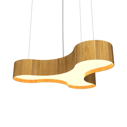 Organic 1222 LED Pendant Light in Louro Freijo.