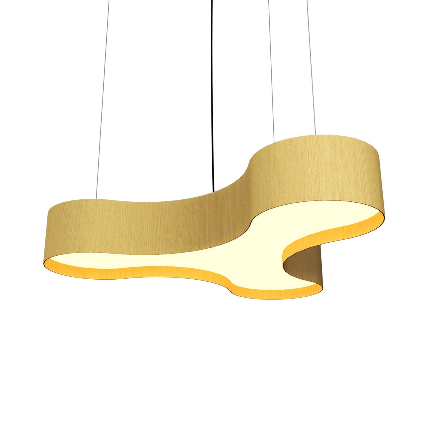 Organic 1222 LED Pendant Light in Organic Gold.