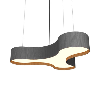 Organic 1222 LED Pendant Light in Organic Lead Grey.