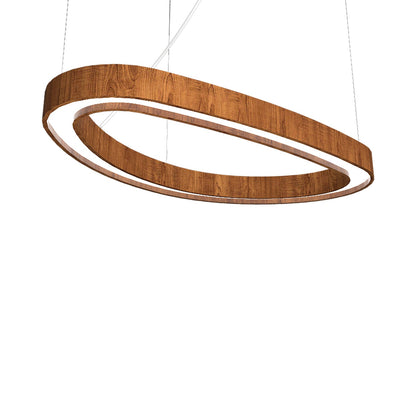 Organic 13 LED Pendant Light in Imbuia (31.5-Inch).