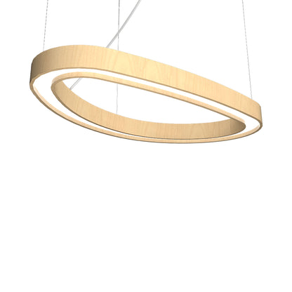 Organic 13 LED Pendant Light in Maple (31.5-Inch).