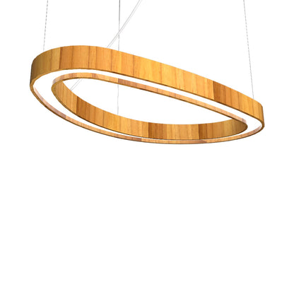 Organic 13 LED Pendant Light in Teak (31.5-Inch).