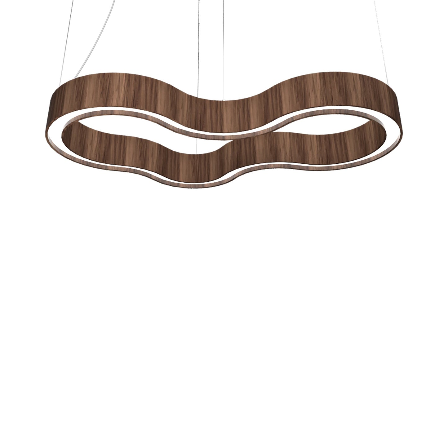 Organic 134 LED Pendant Light in American Walnut (31.5-Inch).