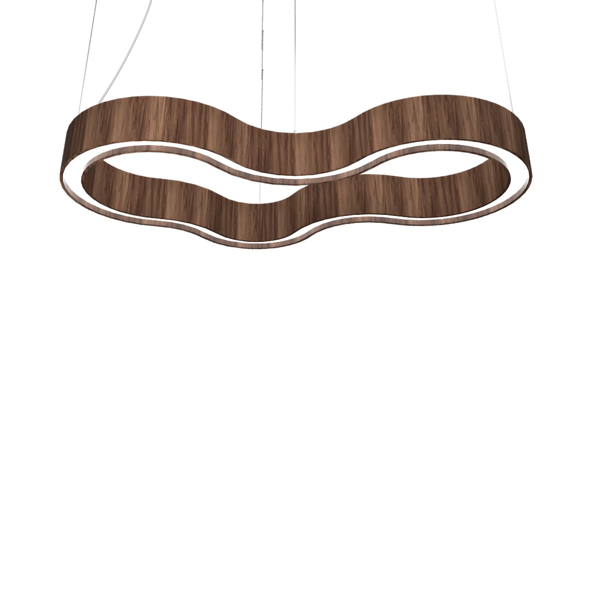 Organic 134 LED Pendant Light in American Walnut (31.5-Inch).