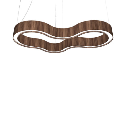 Organic 134 LED Pendant Light in American Walnut (31.5-Inch).
