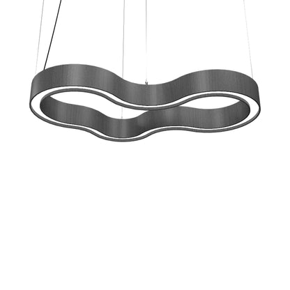 Organic 134 LED Pendant Light in Organic Lead Grey (31.5-Inch).