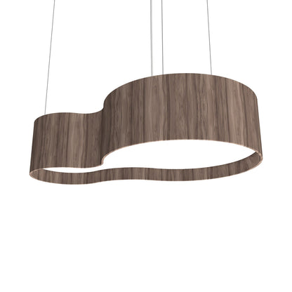 Organic 285 LED Pendant Light in American Walnut.